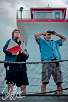 Stefan Folkins and Tom Fanjoy in "The Captain" 2011 Site-Specific by Jeremy Gorman & Brad O'Donnell (photo: Joshua Laplap)